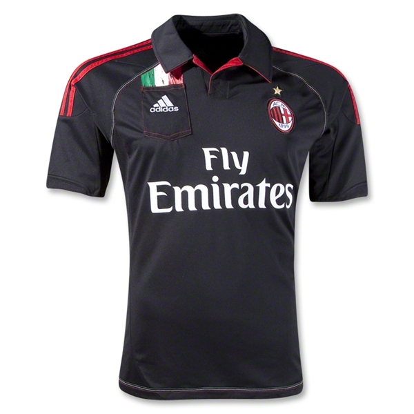 12/13 AC Milan Away Black Thailand Qualty Soccer Jersey Shirt