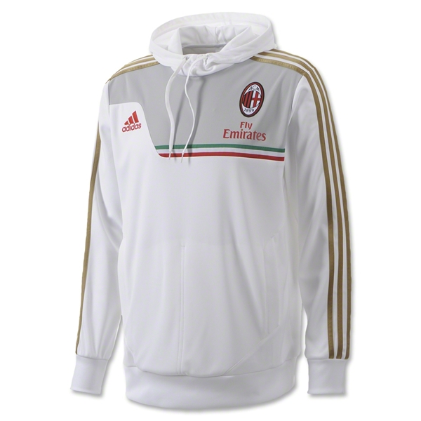 13-14 AC Milan White Hoody Sweater