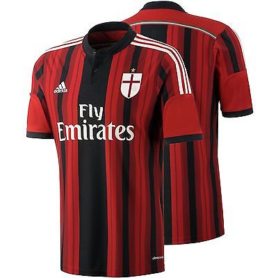 14/15 AC Milan Home Red&Black Soccer Jersey Shirt