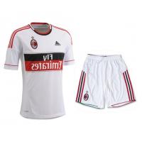 12/13 AC Milan Away Thailand Qualty White Soccer Jersey Kit (Shirt+Short)