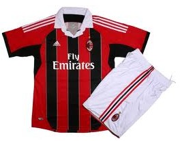 12/13 AC Milan Home Thailand Qualty Soccer Jersey Kit (Shirt+Short)