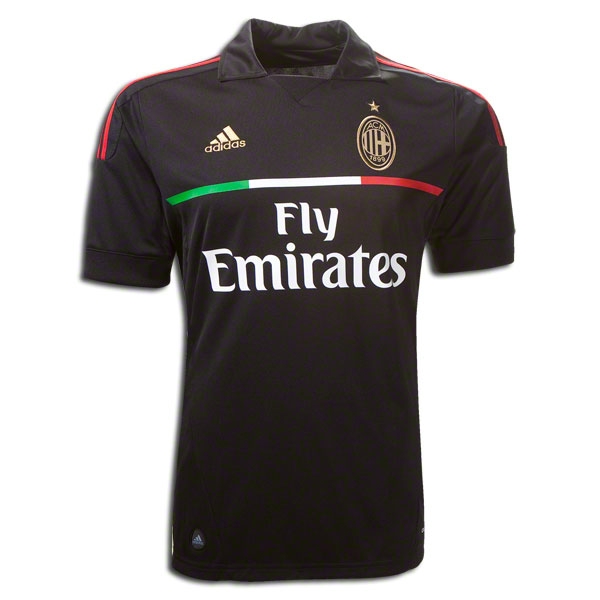 11/12 AC Milan Third Away Black Soccer Jersey Shirt Replica