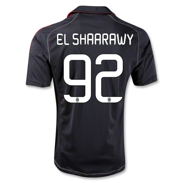 12/13 AC Milan El Shaarawy #92 Away Black Thailand Qualty Soccer Jersey Shirt