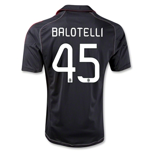 12/13 AC Milan #45 Balotelli Away Black Thailand Qualty Soccer Jersey Shirt
