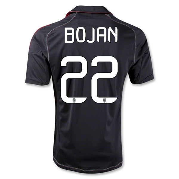 12/13 AC Milan Bojan #22 Away Black Thailand Qualty Soccer Jersey Shirt