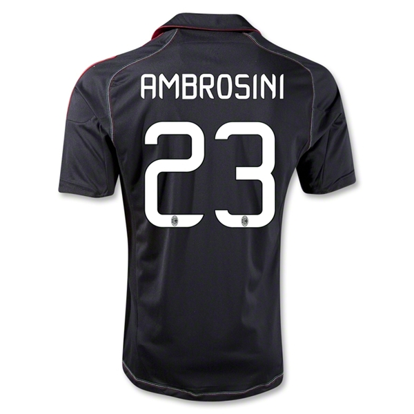 12/13 AC Milan Ambrosini #23 Away Black Thailand Qualty Soccer Jersey Shirt