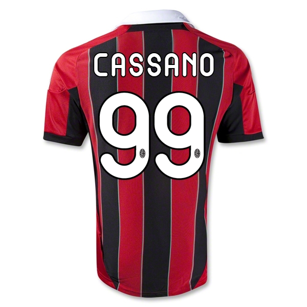 12/13 AC Milan #99 CASSANO Home Thailand Qualty Soccer Jersey Shirt
