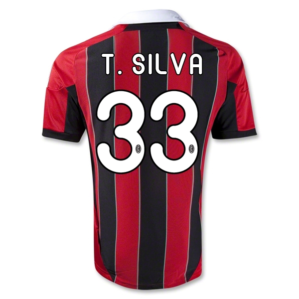12/13 AC Milan #33 T SILVA Home Thailand Qualty Soccer Jersey Shirt