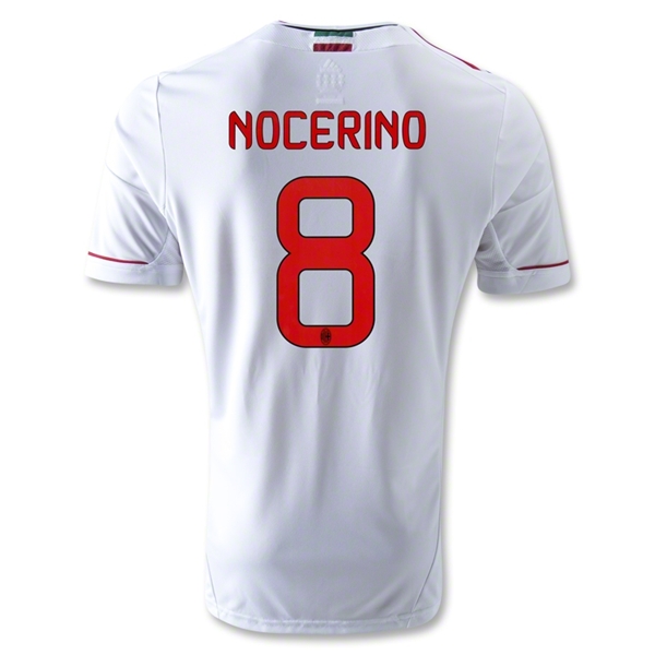 12/13 AC Milan #8 Nocerino Away Thailand Qualty White Soccer Jersey Shirt