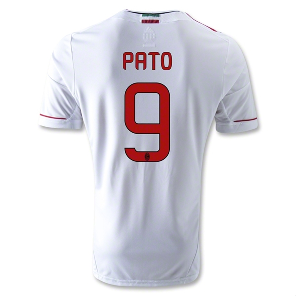 12/13 AC Milan #9 Pato Away Thailand Qualty White Soccer Jersey Shirt