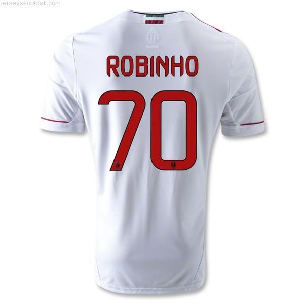 12/13 AC Milan #70 Robinho Away Thailand Qualty White Soccer Jersey Shirt