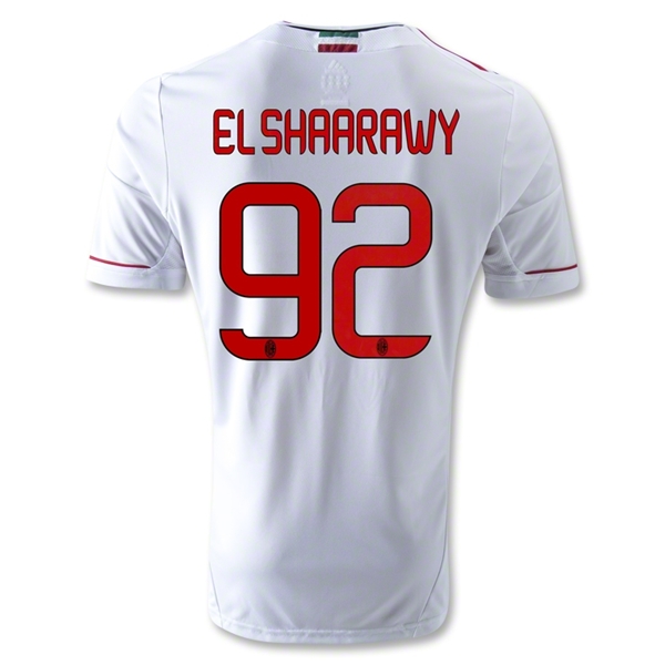 12/13 AC Milan #92 Elshaarawy Away Thailand Qualty White Soccer Jersey Shirt