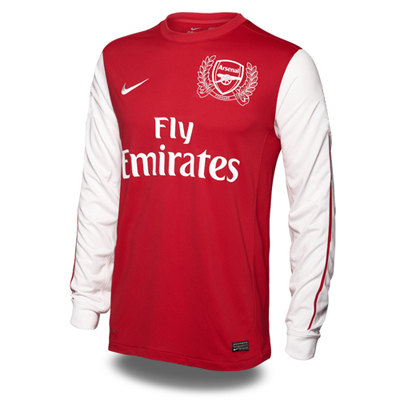 2011-12 Arsenal Home Long Sleeve Football Shirt