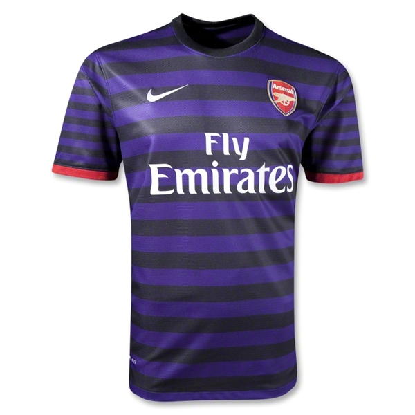 12/13 Arsenal Away Black and Blue Soccer Jersey Shirt Replica