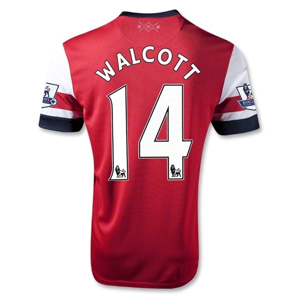 12/13 Arsenal #14 Walcott Home Red Soccer Jersey Shirt Replica