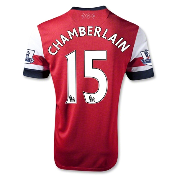 12/13 Arsenal #15 Chamberlain Home Red Soccer Jersey Shirt