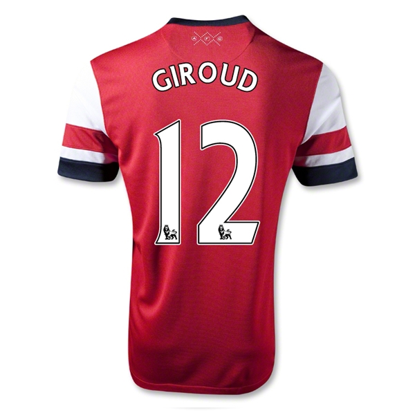 12/13 Arsenal #12 Giroud Home Red Soccer Jersey Shirt Replica