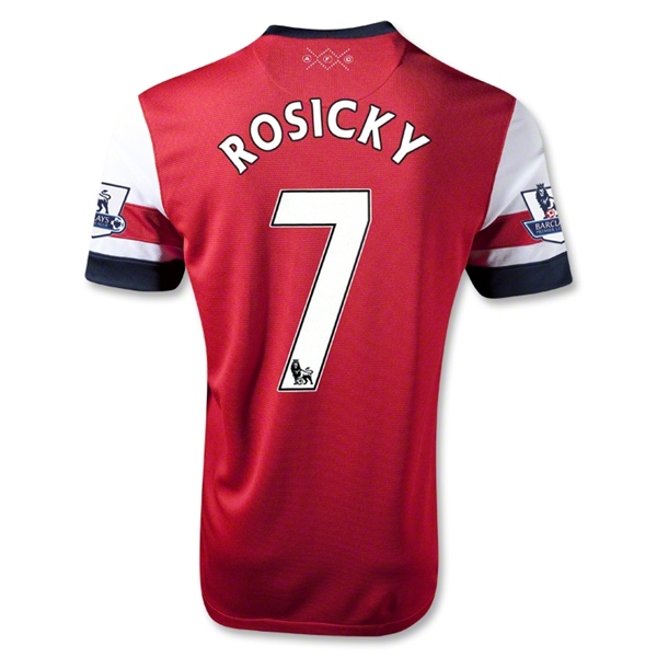12/13 Arsenal #7 Rosicky Home Red Soccer Jersey Shirt Replica