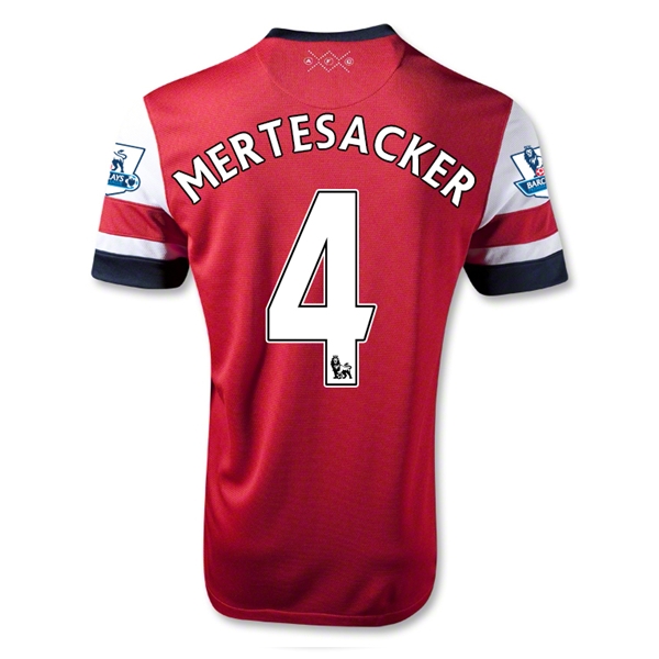 12/13 Arsenal #4 Mertesacker Home Red Soccer Jersey Shirt Replica