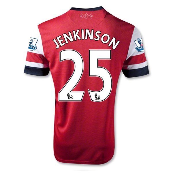 12/13 Arsenal #25 Jenkinson Home Red Soccer Jersey Shirt Replica