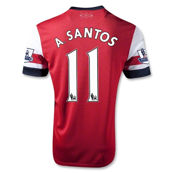 12/13 Arsenal #11 A Santos Home Red Soccer Jersey Shirt Replica
