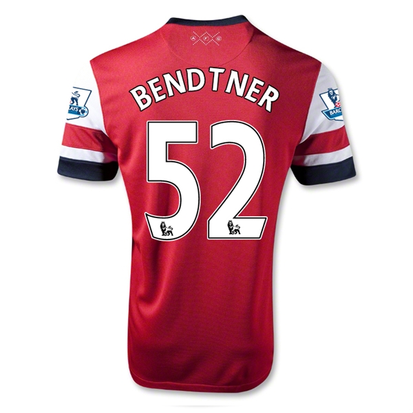 12/13 Arsenal #52 Bendtner Home Red Soccer Jersey Shirt Replica