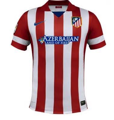 13-14 Atletico Madrid Home Soccer Jersey Kit(Shirt+Short)