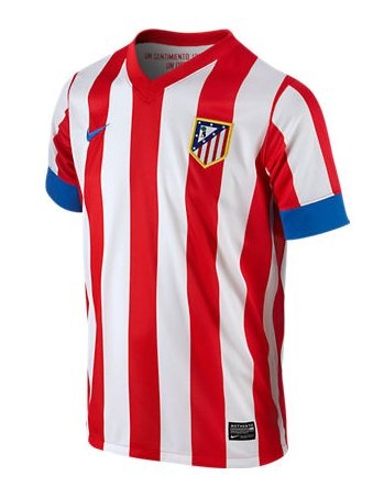 12/13 Atletico Madrid Home Red And White Soccer Jersey Shirt Replica