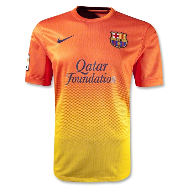 12/13 Barcelona Orange Away Soccer Jersey Shirt Replica