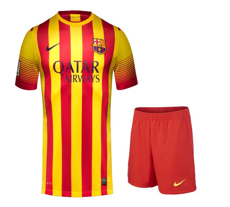 13-14 Barcelona Away Soccer Jersey Kit(Shirt+Short)