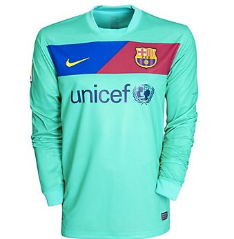 10-11 Barcelona Away Long Sleeve Jersey Shirt