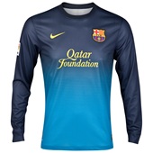 12/13 Barcelona Blue Goalkeeper Long Sleeved Soccer Jersey Shirt Replica