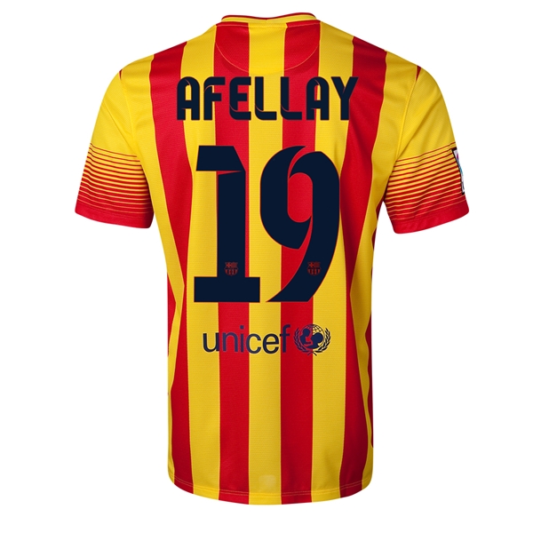 13-14 Barcelona #19 AFELLAY Away Soccer Jersey Shirt