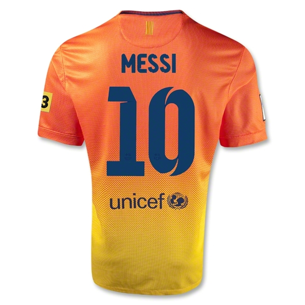 12/13 Barcelona #10 Messi Orange Away Soccer Jersey Shirt Replica