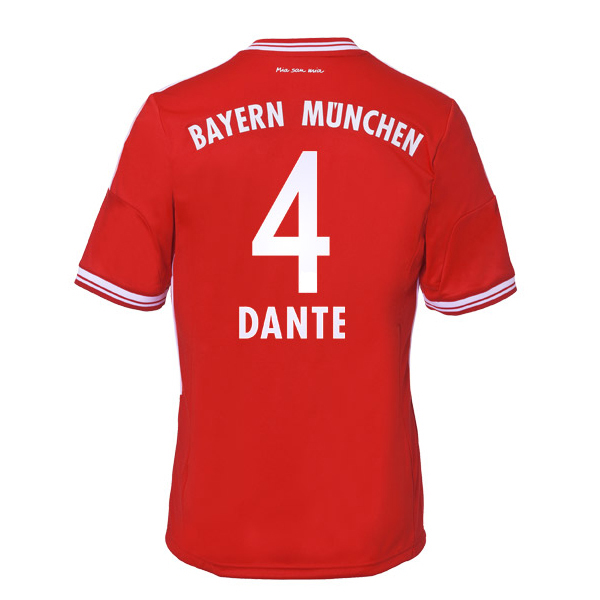 13-14 Bayern Munich #4 Dante Home Soccer Jersey Shirt