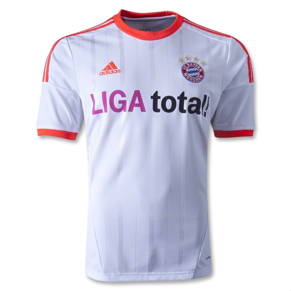 12/13 Bayern Munich White Away Soccer Jersey Shirt Replica