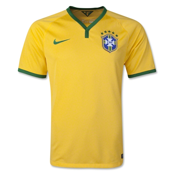 2014 Brazil Home Yellow Jersey Shirt