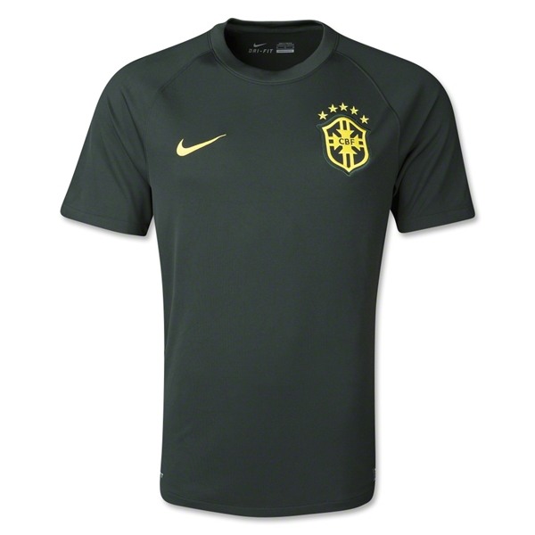 2014 Brazil Away Dark green Soccer Jersey Kit(Shirt+Short)
