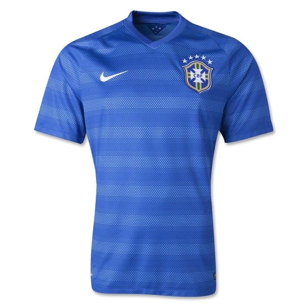 2014 World Cup Brazil Away Blue Soccer Jersey Kit(Shirt+Short)
