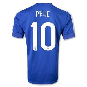 2013 Brazil #10 PELE Blue Away Jersey Shirt Replica