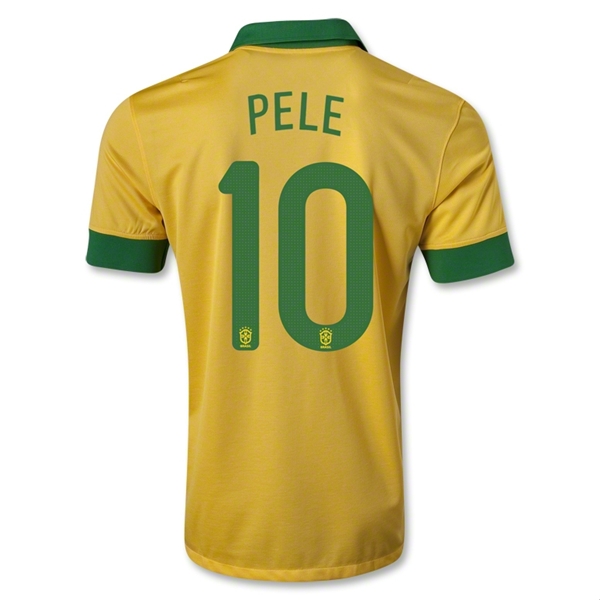 13/14 Brazil #10 PELE Yellow Home Jersey Shirt Replica