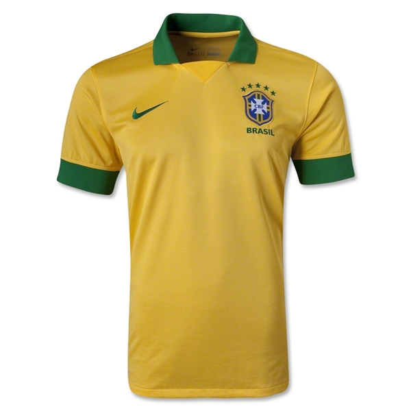 13/14 Brazil #3 T.Silva Yellow Home Jersey Shirt Replica