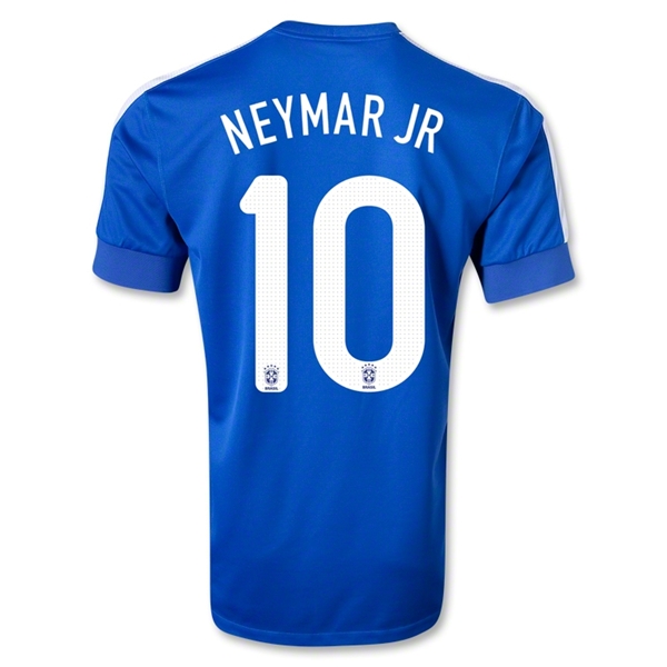 2013 Brazil #10 NEYMAR JR Blue Away Jersey Shirt Replica