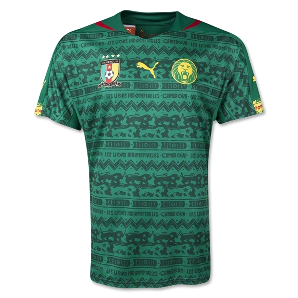 2014 WorldCup Cameroon Home Green Soccer Jersey Shirt