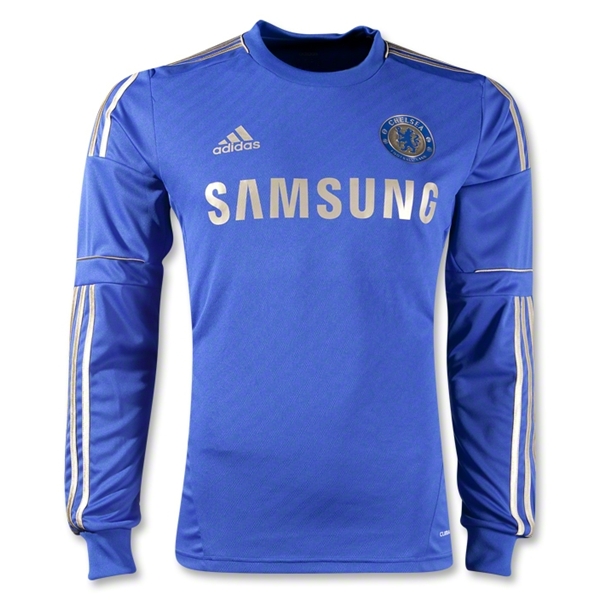 12/13 Chelsea Blue Home Long Sleeved Soccer Jersey Shirt Replica