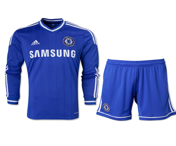 13-14 Chelsea Home Long Sleeve Jersey Kit(Shirt+Short)