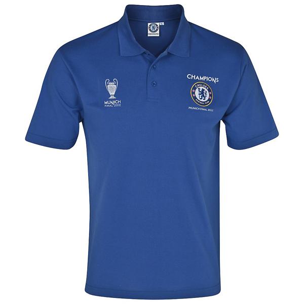 Chelsea UCL Munich 2012 Winners Blue Polo Shirt