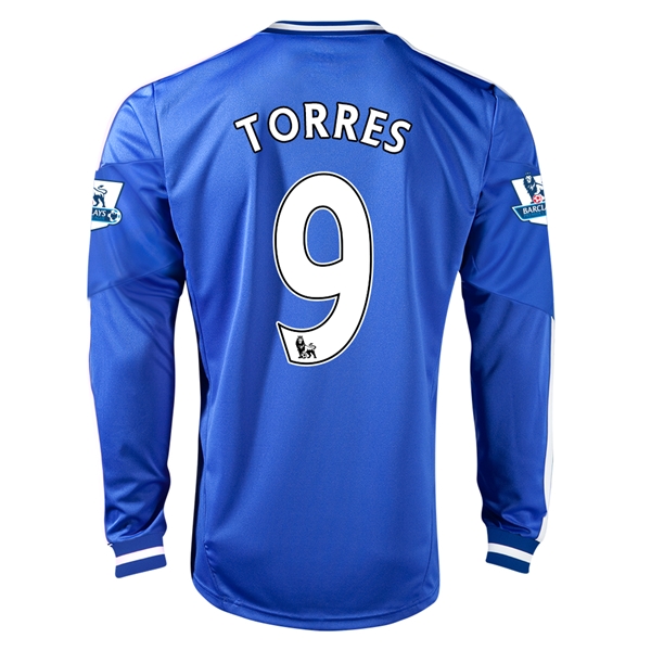 13-14 Chelsea #9 TORRES Home Long Sleeve Jersey Shirt