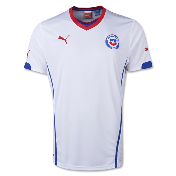 2014 World Cup Chile White Away Soccer Jersey Shirt