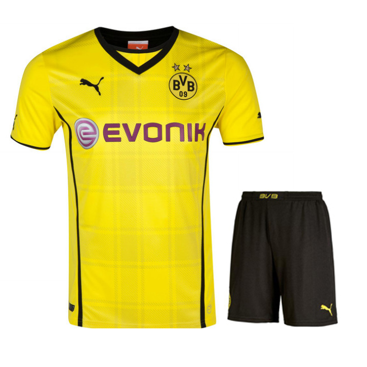 13-14 Borussia Dortmund Home Jersey Kit(Shirt+Short)